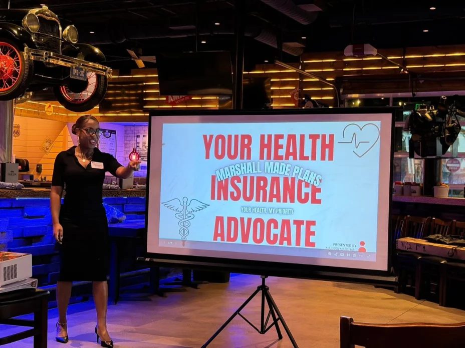 Marissa Marshall meeting with Tampa business owners